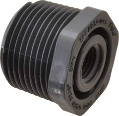 Value Collection - 1 x 1/4" PVC Plastic Pipe Reducer Bushing - Schedule 80, MIPT x FIPT End Connections - Industrial Tool & Supply