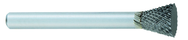 SN-2 -- 3/8 x 3/8 LOC x 1/4 Shank x 2 OAL Inverted Taper Carbide Medium Tough Cut Burr - Industrial Tool & Supply