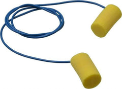 3M - Disposable, Corded, 33 dB, Barrel Earplugs - Yellow, 200 Pairs - Industrial Tool & Supply