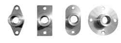 Gibraltar - 1/4" Pin Diam, #6-32 Mounting Hole, Round Flange, Stainless Steel Quick Release Pin Receptacle - 1" Between Mount Hole Center, 0.65" Depth, 3/8" Diam, Grade 303 - Industrial Tool & Supply