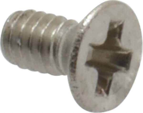 Value Collection - M2x0.40 Metric Coarse, 4mm OAL Phillips Drive Machine Screw - Flat Head, Grade 18-8 & A2 Stainless Steel, Uncoated, Without Washer - Industrial Tool & Supply