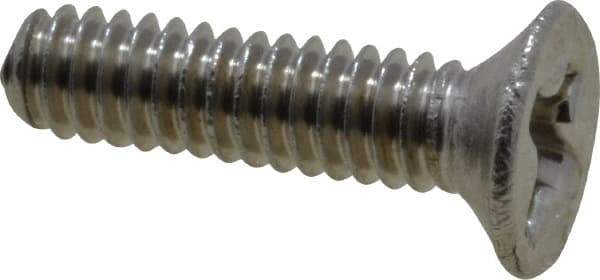 Value Collection - M2x0.40 Metric Coarse, 8mm OAL Phillips Drive Machine Screw - Flat Head, Grade 18-8 & A2 Stainless Steel, Uncoated, Without Washer - Industrial Tool & Supply