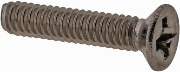 Value Collection - M2x0.40 Metric Coarse, 10mm OAL Phillips Drive Machine Screw - Flat Head, Grade 18-8 & A2 Stainless Steel, Uncoated, Without Washer - Industrial Tool & Supply