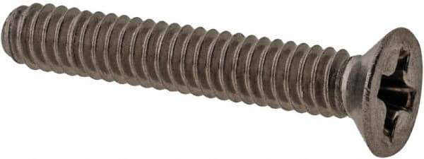 Value Collection - M2x0.40 Metric Coarse, 12mm OAL Phillips Drive Machine Screw - Flat Head, Grade 18-8 & A2 Stainless Steel, Uncoated, Without Washer - Industrial Tool & Supply