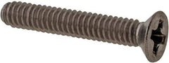 Value Collection - M2x0.40 Metric Coarse, 12mm OAL Phillips Drive Machine Screw - Flat Head, Grade 18-8 & A2 Stainless Steel, Uncoated, Without Washer - Industrial Tool & Supply