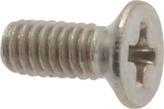 Value Collection - M2.5x0.45 Metric Coarse, 6mm OAL Phillips Drive Machine Screw - Flat Head, Grade 18-8 & A2 Stainless Steel, Uncoated, Without Washer - Industrial Tool & Supply