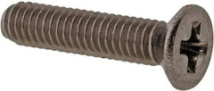 Value Collection - M2.5x0.45 Metric Coarse, 12mm OAL Phillips Drive Machine Screw - Flat Head, Grade 18-8 & A2 Stainless Steel, Uncoated, Without Washer - Industrial Tool & Supply