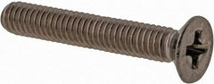 Value Collection - M2.5x0.45 Metric Coarse, 16mm OAL Phillips Drive Machine Screw - Flat Head, Grade 18-8 & A2 Stainless Steel, Uncoated, Without Washer - Industrial Tool & Supply
