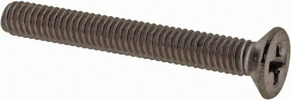 Value Collection - M2.5x0.45 Metric Coarse, 20mm OAL Phillips Drive Machine Screw - Flat Head, Grade 18-8 & A2 Stainless Steel, Uncoated, Without Washer - Industrial Tool & Supply