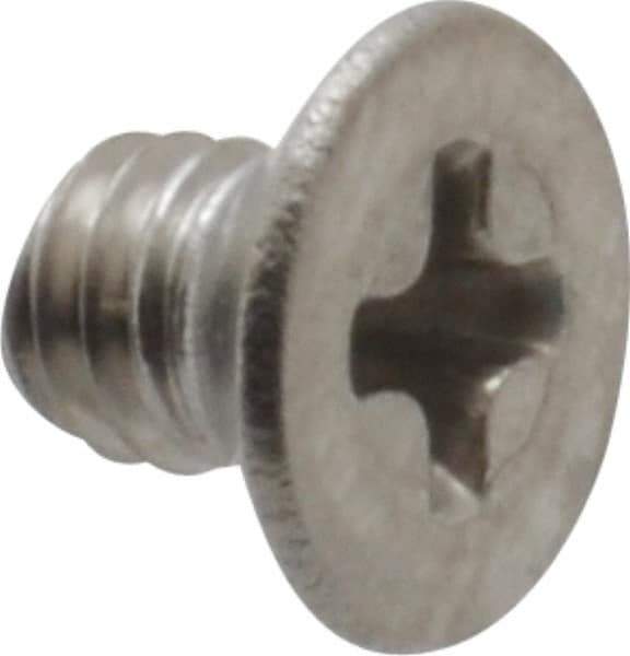 Value Collection - M3x0.50 Metric Coarse, 4mm OAL Phillips Drive Machine Screw - Flat Head, Grade 18-8 & A2 Stainless Steel, Uncoated, Without Washer - Industrial Tool & Supply