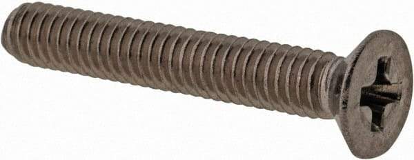 Value Collection - M3x0.50 Metric Coarse, 14mm OAL Phillips Drive Machine Screw - Flat Head, Grade 18-8 & A2 Stainless Steel, Uncoated, Without Washer - Industrial Tool & Supply