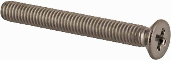 Value Collection - M3x0.50 Metric Coarse, 25mm OAL Phillips Drive Machine Screw - Flat Head, Grade 18-8 & A2 Stainless Steel, Uncoated, Without Washer - Industrial Tool & Supply