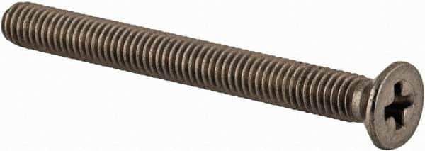 Value Collection - M3x0.50 Metric Coarse, 30mm OAL Phillips Drive Machine Screw - Flat Head, Grade 18-8 & A2 Stainless Steel, Uncoated, Without Washer - Industrial Tool & Supply