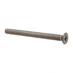 Value Collection - M3x0.50 Metric Coarse, 35mm OAL Phillips Drive Machine Screw - Flat Head, Grade 18-8 & A2 Stainless Steel, Uncoated, Without Washer - Industrial Tool & Supply
