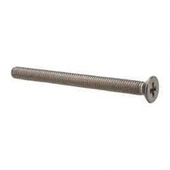 Value Collection - M3x0.50 Metric Coarse, 35mm OAL Phillips Drive Machine Screw - Flat Head, Grade 18-8 & A2 Stainless Steel, Uncoated, Without Washer - Industrial Tool & Supply