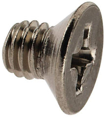 Value Collection - M4x0.70 Metric Coarse, 5mm OAL Phillips Drive Machine Screw - Flat Head, Grade 18-8 & A2 Stainless Steel, Uncoated, Without Washer - Industrial Tool & Supply