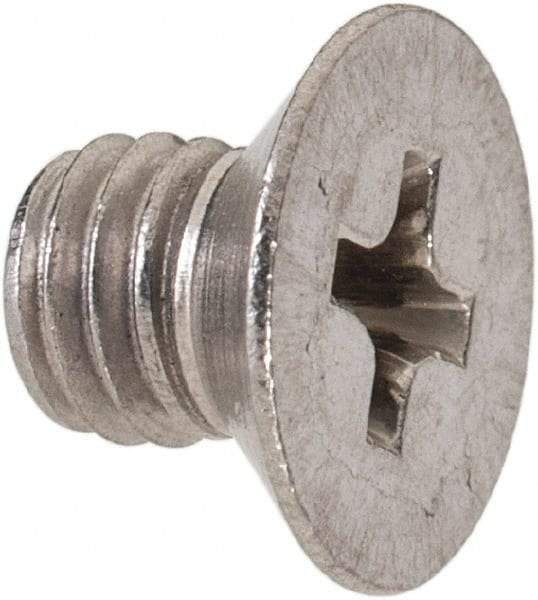 Value Collection - M5x0.80 Metric Coarse, 6mm OAL Phillips Drive Machine Screw - Flat Head, Grade 18-8 & A2 Stainless Steel, Uncoated, Without Washer - Industrial Tool & Supply