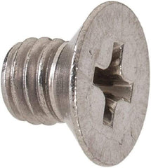 Value Collection - M5x0.80 Metric Coarse, 6mm OAL Phillips Drive Machine Screw - Flat Head, Grade 18-8 & A2 Stainless Steel, Uncoated, Without Washer - Industrial Tool & Supply