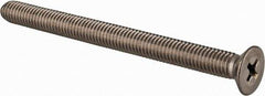 Value Collection - M5x0.80 Metric Coarse, 60mm OAL Phillips Drive Machine Screw - Flat Head, Grade 18-8 & A2 Stainless Steel, Uncoated, Without Washer - Industrial Tool & Supply
