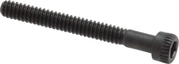 Made in USA - #4-40 UNC Hex Socket Drive, Socket Cap Screw - Alloy Steel, Black Oxide Finish, Partially Threaded, 1" Length Under Head - Industrial Tool & Supply