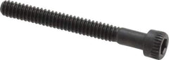 Made in USA - #4-40 UNC Hex Socket Drive, Socket Cap Screw - Alloy Steel, Black Oxide Finish, Partially Threaded, 1" Length Under Head - Industrial Tool & Supply
