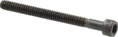Made in USA - #4-40 UNC Hex Socket Drive, Socket Cap Screw - Alloy Steel, Black Oxide Finish, Partially Threaded, 1-1/4" Length Under Head - Industrial Tool & Supply