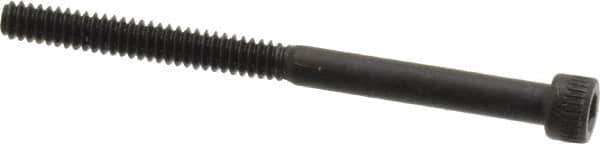 Made in USA - #4-40 UNC Hex Socket Drive, Socket Cap Screw - Alloy Steel, Black Oxide Finish, Partially Threaded, 1-1/2" Length Under Head - Industrial Tool & Supply