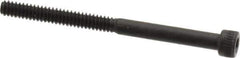 Made in USA - #4-40 UNC Hex Socket Drive, Socket Cap Screw - Alloy Steel, Black Oxide Finish, Partially Threaded, 1-1/2" Length Under Head - Industrial Tool & Supply