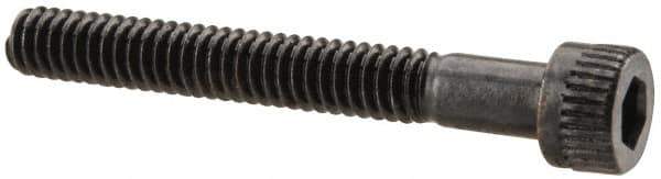 Made in USA - #5-40 UNC Hex Socket Drive, Socket Cap Screw - Alloy Steel, Black Oxide Finish, Partially Threaded, 1" Length Under Head - Industrial Tool & Supply