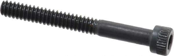 Made in USA - #6-32 UNC Hex Socket Drive, Socket Cap Screw - Alloy Steel, Black Oxide Finish, Partially Threaded, 1-1/4" Length Under Head - Industrial Tool & Supply
