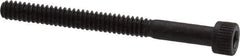 Made in USA - #6-32 UNC Hex Socket Drive, Socket Cap Screw - Alloy Steel, Black Oxide Finish, Partially Threaded, 1-1/2" Length Under Head - Industrial Tool & Supply