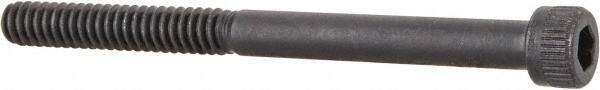 Made in USA - #6-32 UNC Hex Socket Drive, Socket Cap Screw - Alloy Steel, Black Oxide Finish, Partially Threaded, 1-3/4" Length Under Head - Industrial Tool & Supply