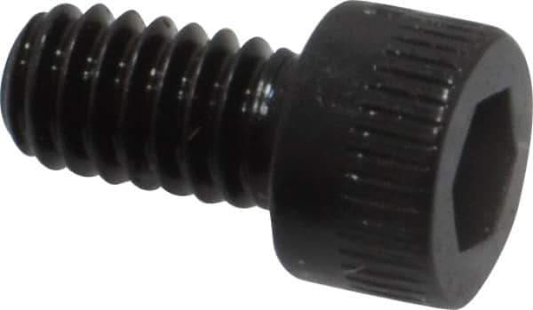 Made in USA - #8-32 UNC Hex Socket Drive, Socket Cap Screw - Alloy Steel, Black Oxide Finish, Fully Threaded, 5/16" Length Under Head - Industrial Tool & Supply