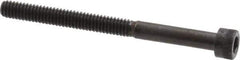 Made in USA - #8-32 UNC Hex Socket Drive, Socket Cap Screw - Alloy Steel, Black Oxide Finish, Partially Threaded, 2" Length Under Head - Industrial Tool & Supply