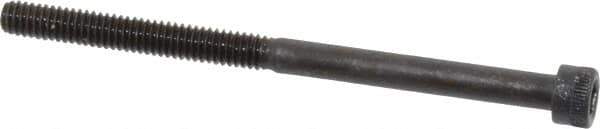 Made in USA - #8-32 UNC Hex Socket Drive, Socket Cap Screw - Alloy Steel, Black Oxide Finish, Partially Threaded, 2-1/2" Length Under Head - Industrial Tool & Supply