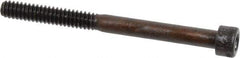 Made in USA - #10-24 UNC Hex Socket Drive, Socket Cap Screw - Alloy Steel, Black Oxide Finish, Partially Threaded, 2-1/4" Length Under Head - Industrial Tool & Supply