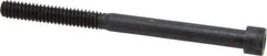 Made in USA - 1/4-20 UNC Hex Socket Drive, Socket Cap Screw - Alloy Steel, Black Oxide Finish, Partially Threaded, 3-1/4" Length Under Head - Industrial Tool & Supply
