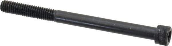 Made in USA - 5/16-18 UNC Hex Socket Drive, Socket Cap Screw - Alloy Steel, Black Oxide Finish, Partially Threaded, 4" Length Under Head - Industrial Tool & Supply