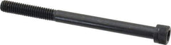 Made in USA - 5/16-18 UNC Hex Socket Drive, Socket Cap Screw - Alloy Steel, Black Oxide Finish, Partially Threaded, 4" Length Under Head - Industrial Tool & Supply