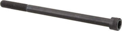 Made in USA - 3/8-16 UNC Hex Socket Drive, Socket Cap Screw - Alloy Steel, Black Oxide Finish, Partially Threaded, 6" Length Under Head - Industrial Tool & Supply