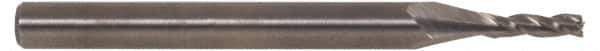 SGS - 29/64", 1" LOC, 1/2" Shank Diam, 3" OAL, 3 Flute, Solid Carbide Square End Mill - Single End, Uncoated, Spiral Flute, 30° Helix, Centercutting, Right Hand Cut, Right Hand Flute, Series 5 - Industrial Tool & Supply
