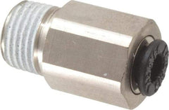 Legris - 5/32" Outside Diam, 1/8 NPT, Nickel Plated Brass Push-to-Connect Tube Self-Sealing Male Connector - 145 Max psi, Tube to Male NPT, Buna-N O-Ring - Industrial Tool & Supply