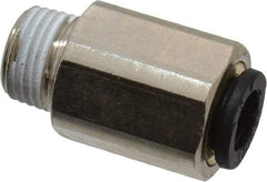 Legris - 6mm Outside Diam, 1/8 BSPT, Nickel Plated Brass Push-to-Connect Tube Self-Sealing Male Connector - 145 Max psi, Tube to Male BSPT, Buna-N O-Ring - Industrial Tool & Supply