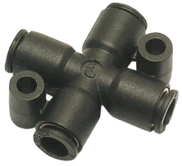 Legris - 5/16" Outside Diam, Nylon Push-to-Connect Cross - 290 Max psi, Black - Industrial Tool & Supply