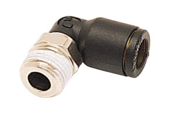 Legris - 1/2" Outside Diam, 1/2 BSPT, Nylon Push-to-Connect Tube Male Elbow - 290 Max psi, Tube to Male BSPT Connection, Buna Nitrile O-Ring - Industrial Tool & Supply