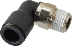 Legris - 10mm Outside Diam, 1/4 NPT, Nylon Push-to-Connect Tube Male Elbow - 290 Max psi, Tube to Male NPT Connection, Buna Nitrile O-Ring - Industrial Tool & Supply