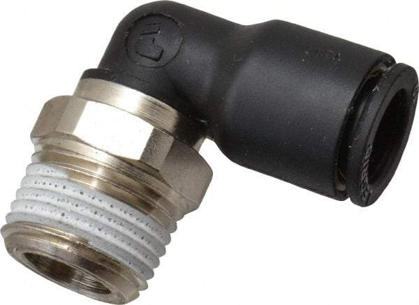 Legris - 10mm Outside Diam, 3/8 NPT, Nylon Push-to-Connect Tube Male Elbow - 290 Max psi, Tube to Male NPT Connection, Buna Nitrile O-Ring - Industrial Tool & Supply