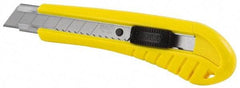 Stanley - Snap Utility Knife - 4.33" Blade, Yellow Handle, 1 Blade Included - Industrial Tool & Supply