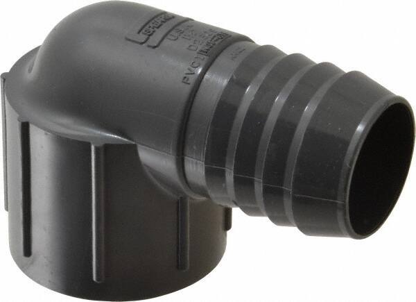 Value Collection - 1-1/2" Barb, 1-1/2 FIPT, Multiple Barbed Tube Elbow - PVC, Female - Industrial Tool & Supply