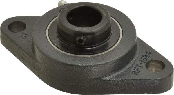 Browning - 7/8" ID, 4-7/8" OAL x 2-3/4" OAH 2-Bolt Flange - 1,651 Lb Static Cap, 2,801 Lb Dyn Cap, 3-57/64" Btw Mnt Hole Ctrs, Cast Iron - Industrial Tool & Supply